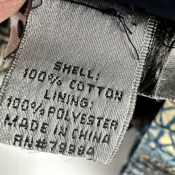 Chico's Maxi Skirt Womens Medium Blue Patchwork Floral Lined Boho Coastal - Picture 5 of 8